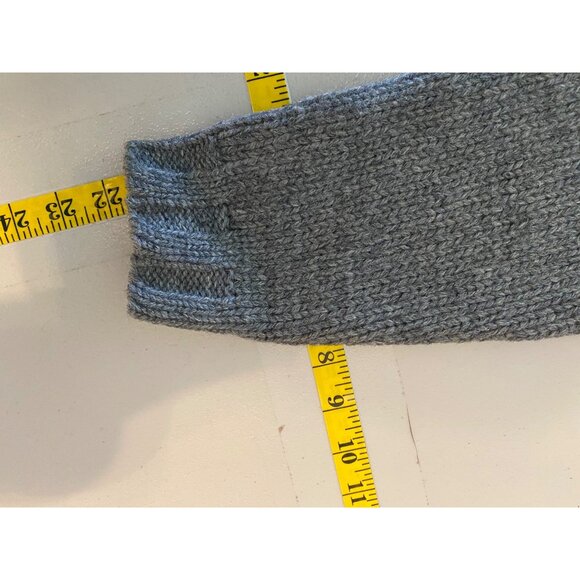 Vintage Express Tricot Wool Fair Isle Cardigan Sweater Zips Gray Red Blue Small - Picture 8 of 8